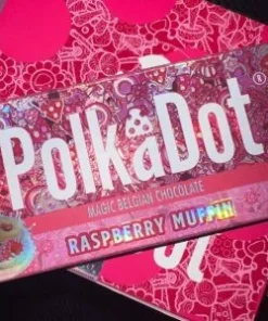 PolkaDot Magic Belgian Chocolate Bar Raspberry Muffin
