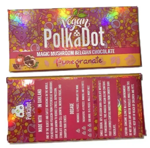 PolkaDot Magic Belgian Chocolate Bar Pomegranate